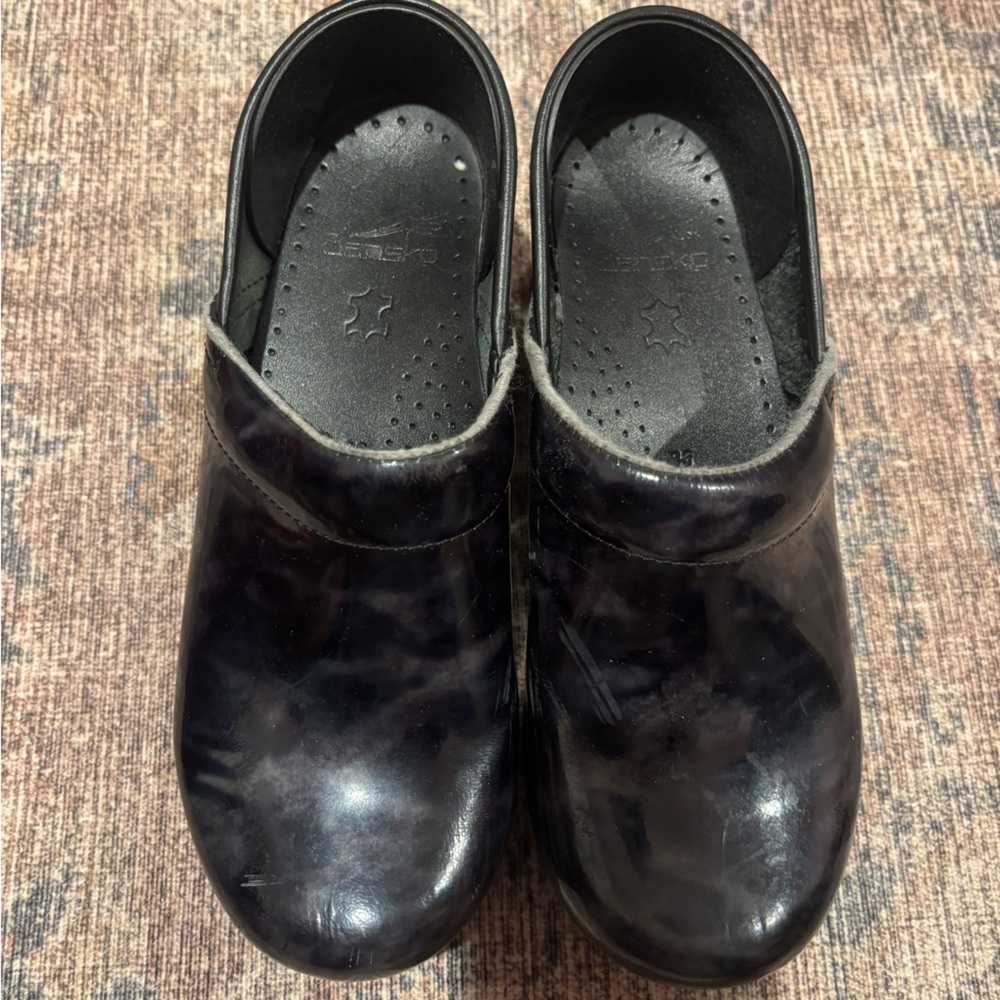 Dansko Black Leather Clogs